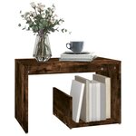 vidaXL Table d'appoint Chêne fumé 59x36x38 cm Bois d'ingénierie
