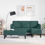vidaXL Ensemble de Canapés avec coussin 2 Pièces Vert foncé Polyester