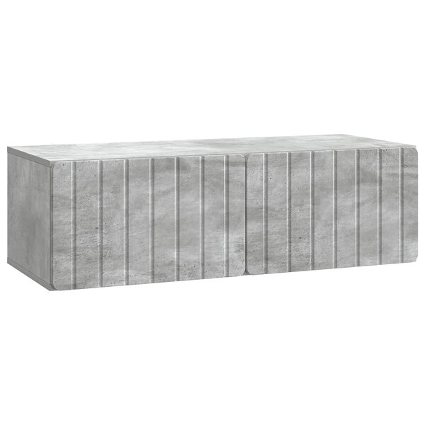 vidaXL Meuble TV mural 98 x 41 x 30 cm Gris béton Bois d'ingénierie
