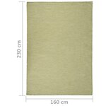 vidaXL Tapis à tissage plat d'extérieur 160x230 cm Vert