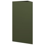 vidaXL Jardinières 2 Pièces vert olive triangulaire 40x34 5x70 cm acier