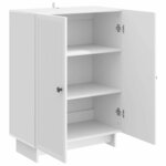 vidaXL Buffet Blanc brillant 66 x 34 5 x 90 cm Bois d'ingénierie