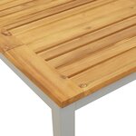 vidaXL Chaise Longue Grise 200x55x35 cm Bois de Teck Massif