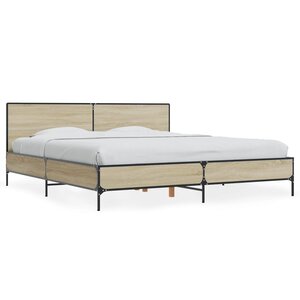 vidaXL Cadre de lit sans matelas chêne sonoma 200x200 cm