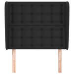vidaXL Tête de lit avec oreilles Noir 83x23x118/128 cm Similicuir