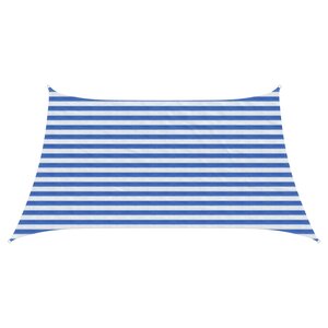 vidaXL Voile d'ombre 3 / 4 x 2 m HDPE Rectangulaire Bleu et Blanc