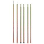 Vidaxl mâts de tente télescopiques 170-255 cm 2 pièces acier galvanisé