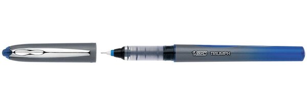 Stylo Roller encre liquide TRIUMPH 537R Pte aiguille 0,5mm Bleu BIC