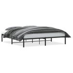 vidaXL Cadre de lit métal noir 180x200 cm