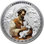 Pièce de monnaie en Argent 5 Cedis g 31.1 (1 oz) Millésime 2025 Patron Saints ST. JOSEPH