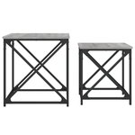 vidaXL Tables basses gigognes 2 Pièces sonoma gris bois d'ingénierie