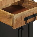 vidaXL Table de chevet 40x30x50 cm bois massif de manguier brut