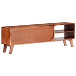 vidaXL Meuble TV gris 140x30x45 cm bois solide