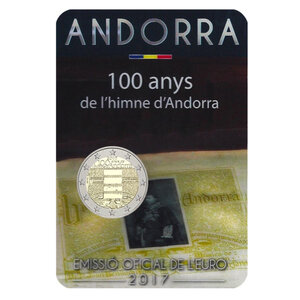 2 euros commémorative Andorre 2017 BU - L'hymne national.