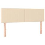 vidaXL Sommier à lattes de lit avec matelas LED Crème 140x190 cm Tissu