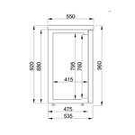 Arrière bar réfrigéré professionnel  - 320 l - combisteel - r290 - acier inoxydable2320pleine/battante 1380x550x950mm