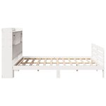 vidaXL Lit bibliothèque sans matelas blanc 180x200 cm bois pin massif