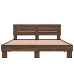 vidaXL Cadre de lit sans matelas chêne marron 160x200 cm