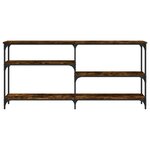 vidaXL Table console chêne fumé 160x29x75 cm bois d'ingénierie