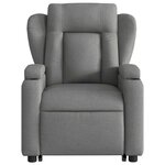 vidaXL Fauteuil de massage inclinable Gris foncé Tissu