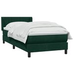vidaXL Sommier à lattes de lit et matelas vert foncé 80x220 cm velours