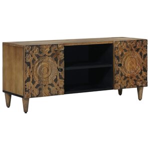 vidaXL Meuble TV Marron 105 x 33 5 x 46 cm Bois de mangue massif