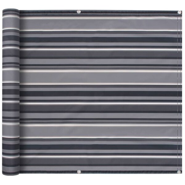 Vidaxl paravent de balcon tissu oxford 90 x 400 cm bande gris