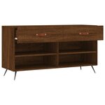 vidaXL Banc à chaussures chêne marron 102x35x55 cm bois d'ingénierie