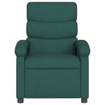 vidaXL Fauteuil de massage inclinable électrique Vert foncé Tissu