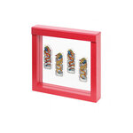 Cadre Nimbus 150 design croco rouge pour objets de collections.
