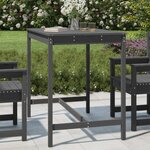 vidaXL Table de jardin gris 121x82 5x110 cm bois massif de pin