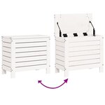 vidaXL Repose-pied de jardin blanc 62x31 5x52 cm bois de pin massif