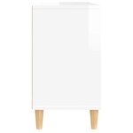 vidaXL Meuble d'évier blanc brillant 80x33x60 cm bois d'ingénierie