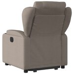 vidaXL Fauteuil inclinable taupe tissu