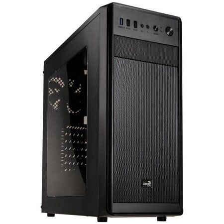 AEROCOOL Boîtier PC SI-5100 Moyen Tour Format ATX Noir fenetre