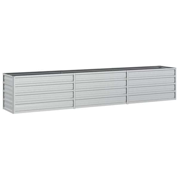 vidaXL Lit surélevé de jardin 240x40x45 cm Acier galvanisé Argenté