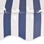 vidaXL Auvent manuel rétractable avec LED 350 cm Bleu et blanc