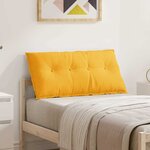 vidaXL Coussin de Dos Jaune clair 100 x 50 cm Tissu en velours côtelé