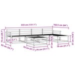 vidaXL Ensemble de canapés d'extérieur 6 Pièces Naturel