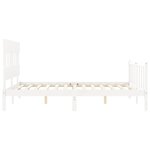 vidaXL Cadre de lit sans matelas blanc 160x200 cm bois de pin massif
