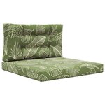 vidaXL Coussin de canapé d'extérieur Polyester Modèle feuille