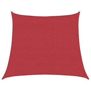 vidaXL Voile d'ombrage 160 g/m² Rouge 4/5x4 m PEHD