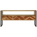 vidaXL Meuble TV Marron 100 x 35 x 50 cm Bois d'acacia massif