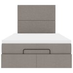 vidaXL Cadre de lit ottoman avec matelas taupe 120x200 cm tissu