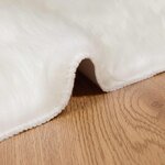vidaXL Tapis en fausse Tafalla Blanc 120 x 170 cm Polyester