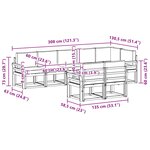 vidaXL Ensemble de canapés d'extérieur 8 pc Naturel et Crème