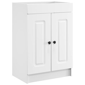 vidaXL Armoire sous évier de salle de bain Blanc 78 5 x 37 5 x 81 cm