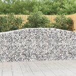 vidaXL Paniers à gabions arqués 3 Pièces 400x50x100/120 cm Fer galvanisé
