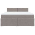 vidaXL Sommier à lattes de lit avec matelas Taupe 180x200 cm Tissu