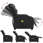 vidaXL Fauteuil de massage inclinable Noir Similicuir